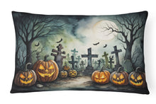 Load image into Gallery viewer, Graveyard Spooky Halloween Fabric Decorative Pillow