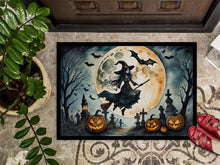 Load image into Gallery viewer, Flying Witch Spooky Halloween Doormat -  18x27 Decorative Floor Mat – Indoor/Outdoor Rug