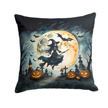 Load image into Gallery viewer, Flying Witch Spooky Halloween Fabric Decorative Pillow