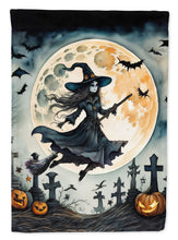 Load image into Gallery viewer, Flying Witch Spooky Halloween House Flag