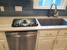 Load image into Gallery viewer, Flying Witch Spooky Halloween Dish Drying Mat
