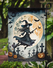 Load image into Gallery viewer, Flying Witch Spooky Halloween Garden Flag – Outdoor Decorative Yard Flag