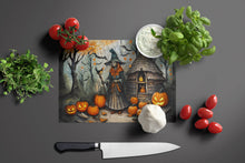Load image into Gallery viewer, Slavic Witch Spooky Halloween Glass Cutting Boards – Durable, Decorative Kitchen Art Large