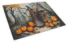 Load image into Gallery viewer, Slavic Witch Spooky Halloween Glass Cutting Boards – Durable, Decorative Kitchen Art Large