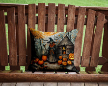 Load image into Gallery viewer, Slavic Witch Spooky Halloween Throw Pillow - 14x14 Decorative Pillow – Art for Your Home &amp; Patio
