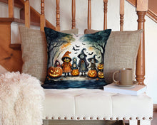 Load image into Gallery viewer, Trick or Treaters Spooky Halloween Throw Pillow - 14x14 Decorative Pillow – Art for Your Home &amp; Patio