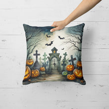 Load image into Gallery viewer, Graveyard Spooky Halloween Fabric Decorative Pillow
