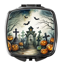 Load image into Gallery viewer, Graveyard Spooky Halloween Compact Mirror – Stylish Purse Mirror with Artistic Covers