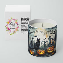 Load image into Gallery viewer, Black Cat Spooky Halloween Decorative Soy Candle