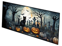 Load image into Gallery viewer, Black Cat Spooky Halloween Indoor / Outdoor Runner Mat 28x58