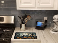 Load image into Gallery viewer, Black Cat Spooky Halloween Glass Cutting Boards – Durable, Decorative Kitchen Art Large