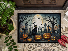 Load image into Gallery viewer, Black Cat Spooky Halloween Doormat -  18x27 Decorative Floor Mat – Indoor/Outdoor Rug