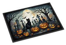 Load image into Gallery viewer, Black Cat Spooky Halloween Doormat -  18x27 Decorative Floor Mat – Indoor/Outdoor Rug
