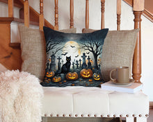 Load image into Gallery viewer, Black Cat Spooky Halloween Throw Pillow - 14x14 Decorative Pillow – Art for Your Home &amp; Patio