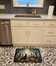 Load image into Gallery viewer, Black Cat Spooky Halloween Memory Foam Kitchen Mat