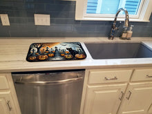 Load image into Gallery viewer, Black Cat Spooky Halloween Dish Drying Mat