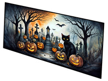 Load image into Gallery viewer, Black Cat Spooky Halloween Indoor / Outdoor Runner Mat 28x58