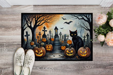 Load image into Gallery viewer, Black Cat Spooky Halloween Doormat -  18x27 Decorative Floor Mat – Indoor/Outdoor Rug