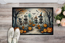 Load image into Gallery viewer, Calacas Skeletons Spooky Halloween Doormat -  18x27 Decorative Floor Mat – Indoor/Outdoor Rug