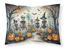 Load image into Gallery viewer, Calacas Skeletons Spooky Halloween Fabric Standard Pillowcase – Artistic Decorative Front, White Back