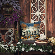 Load image into Gallery viewer, Calacas Skeletons Spooky Halloween Throw Pillow - 14x14 Decorative Pillow – Art for Your Home &amp; Patio