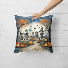 Load image into Gallery viewer, Calacas Skeletons Spooky Halloween Fabric Decorative Pillow