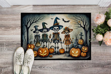 Load image into Gallery viewer, Calacas Skeletons Spooky Halloween Doormat -  18x27 Decorative Floor Mat – Indoor/Outdoor Rug