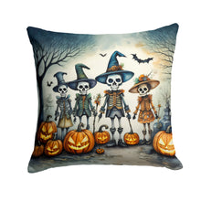 Load image into Gallery viewer, Calacas Skeletons Spooky Halloween Throw Pillow - 14x14 Decorative Pillow – Art for Your Home &amp; Patio
