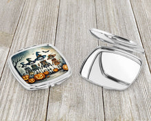 Load image into Gallery viewer, Calacas Skeletons Spooky Halloween Compact Mirror – Stylish Purse Mirror with Artistic Covers