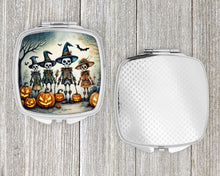 Load image into Gallery viewer, Calacas Skeletons Spooky Halloween Compact Mirror – Stylish Purse Mirror with Artistic Covers