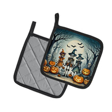 Load image into Gallery viewer, Calacas Skeletons Spooky Halloween Pot Holders - Set of 2 Decorative Kitchen Helpers | Made in the USA