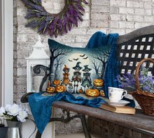 Load image into Gallery viewer, Calacas Skeletons Spooky Halloween Fabric Decorative Pillow