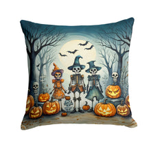 Load image into Gallery viewer, Calacas Skeletons Spooky Halloween Fabric Decorative Pillow
