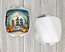 Load image into Gallery viewer, Calacas Skeletons Spooky Halloween Compact Mirror – Stylish Purse Mirror with Artistic Covers
