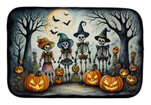 Load image into Gallery viewer, Calacas Skeletons Spooky Halloween Dish Drying Mat