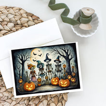 Load image into Gallery viewer, Calacas Skeletons Spooky Halloween Greeting Cards -  Blank Note Cards – 8-Pack of Artist-Designed Cards with Envelopes