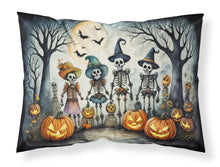 Load image into Gallery viewer, Calacas Skeletons Spooky Halloween Fabric Standard Pillowcase – Artistic Decorative Front, White Back