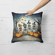 Load image into Gallery viewer, Calacas Skeletons Spooky Halloween Fabric Decorative Pillow