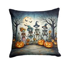 Load image into Gallery viewer, Calacas Skeletons Spooky Halloween Fabric Decorative Pillow