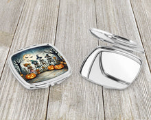 Load image into Gallery viewer, Calacas Skeletons Spooky Halloween Compact Mirror – Stylish Purse Mirror with Artistic Covers