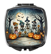 Load image into Gallery viewer, Calacas Skeletons Spooky Halloween Compact Mirror – Stylish Purse Mirror with Artistic Covers