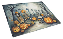 Load image into Gallery viewer, Calacas Skeletons Spooky Halloween Glass Cutting Boards – Durable, Decorative Kitchen Art Large