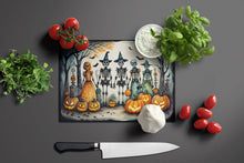 Load image into Gallery viewer, Calacas Skeletons Spooky Halloween Glass Cutting Boards – Durable, Decorative Kitchen Art Large