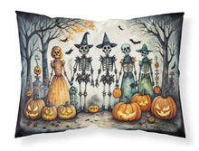 Load image into Gallery viewer, Calacas Skeletons Spooky Halloween Fabric Standard Pillowcase – Artistic Decorative Front, White Back