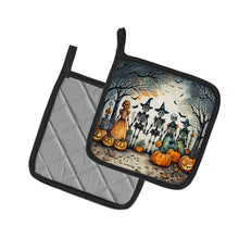 Load image into Gallery viewer, Calacas Skeletons Spooky Halloween Pot Holders - Set of 2 Decorative Kitchen Helpers | Made in the USA
