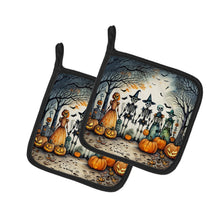 Load image into Gallery viewer, Calacas Skeletons Spooky Halloween Pot Holders - Set of 2 Decorative Kitchen Helpers | Made in the USA
