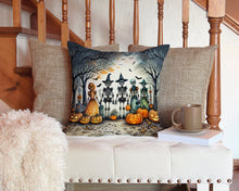 Load image into Gallery viewer, Calacas Skeletons Spooky Halloween Throw Pillow - 14x14 Decorative Pillow – Art for Your Home &amp; Patio