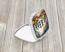 Load image into Gallery viewer, Calacas Skeletons Spooky Halloween Compact Mirror – Stylish Purse Mirror with Artistic Covers