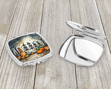 Load image into Gallery viewer, Calacas Skeletons Spooky Halloween Compact Mirror – Stylish Purse Mirror with Artistic Covers