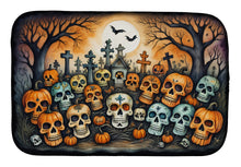 Load image into Gallery viewer, Calaveras Sugar Skulls Spooky Halloween Dish Drying Mat